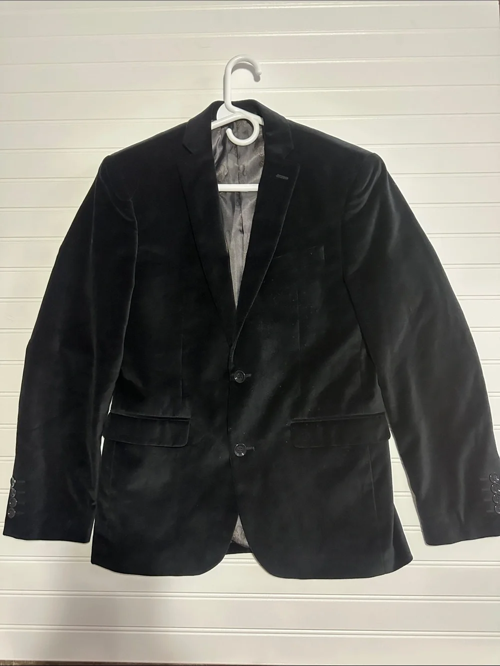 Bar III Slim Fit Black Velvet Blazer Sport Coat Men’s 36S Macy’s
